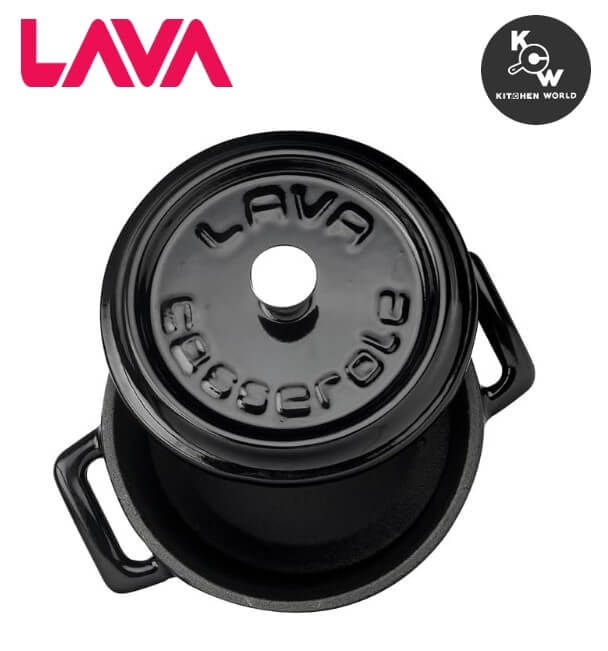 หม้อตุ๋นเหล็กหล่อขนาดเล็ก Lava Y TC 10 K2 BL ขนาด 10 ซม. สีดำ